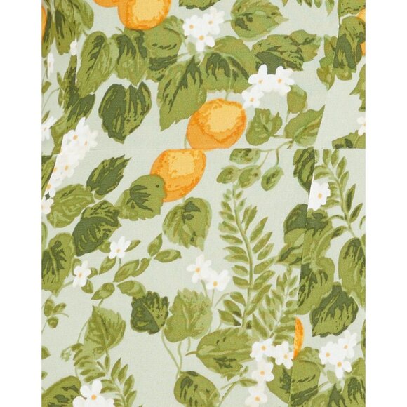 Orange Grove Floral Nadira Dress by manu Reformation 100% Viscose Green Midi 6/S - Picture 7 of 7